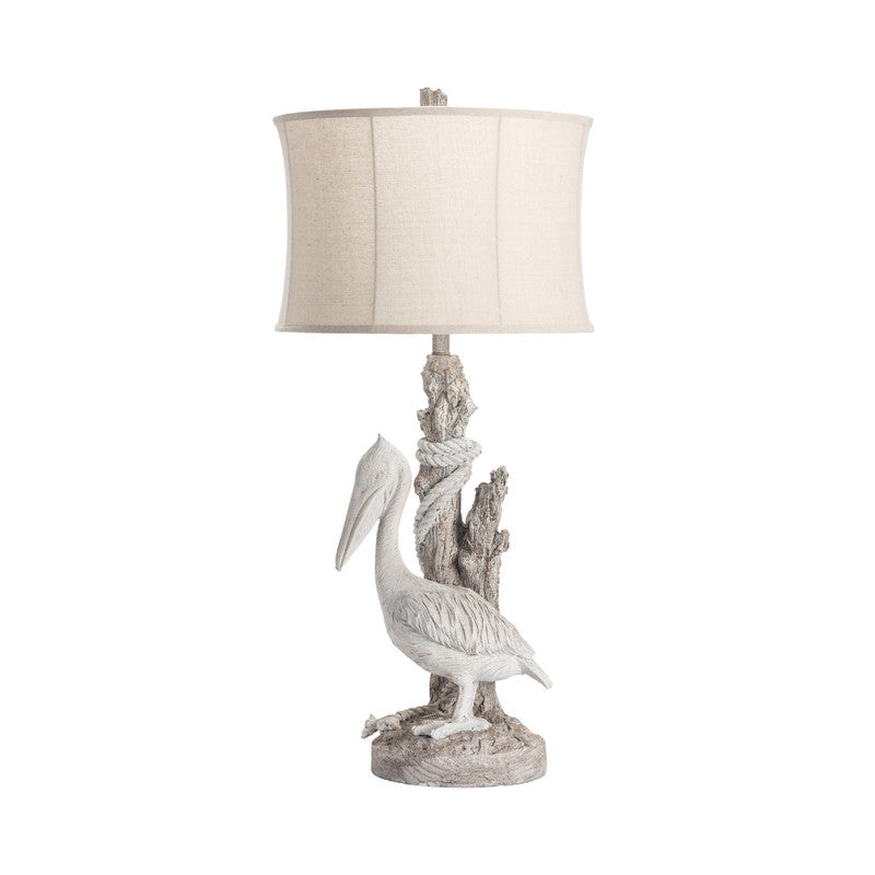 Pelican White Table Lamp by Crestview at Eve Furniture