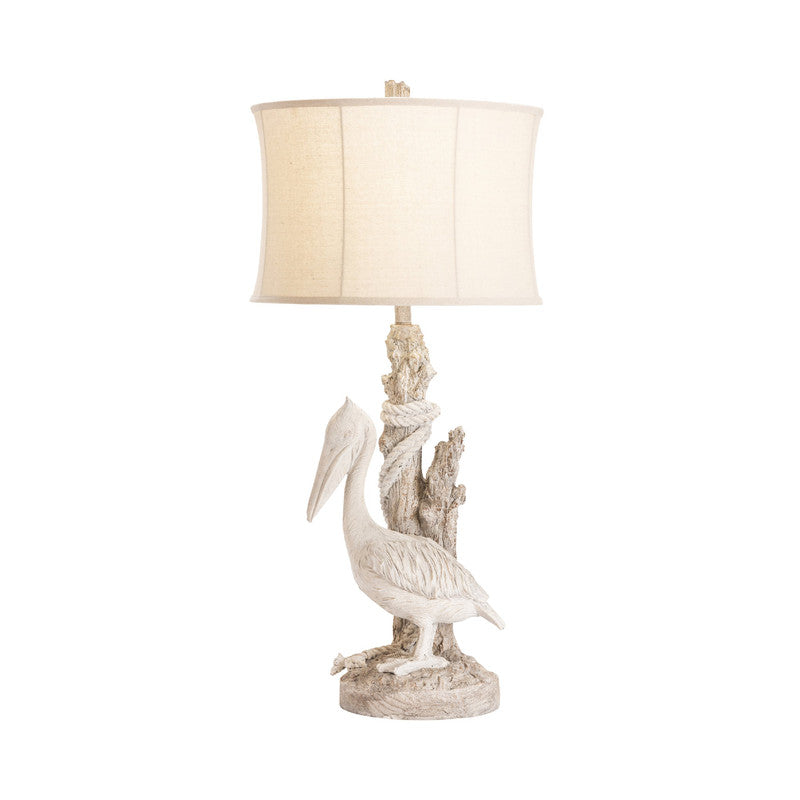 Pelican White Table Lamp by Crestview at Eve Furniture