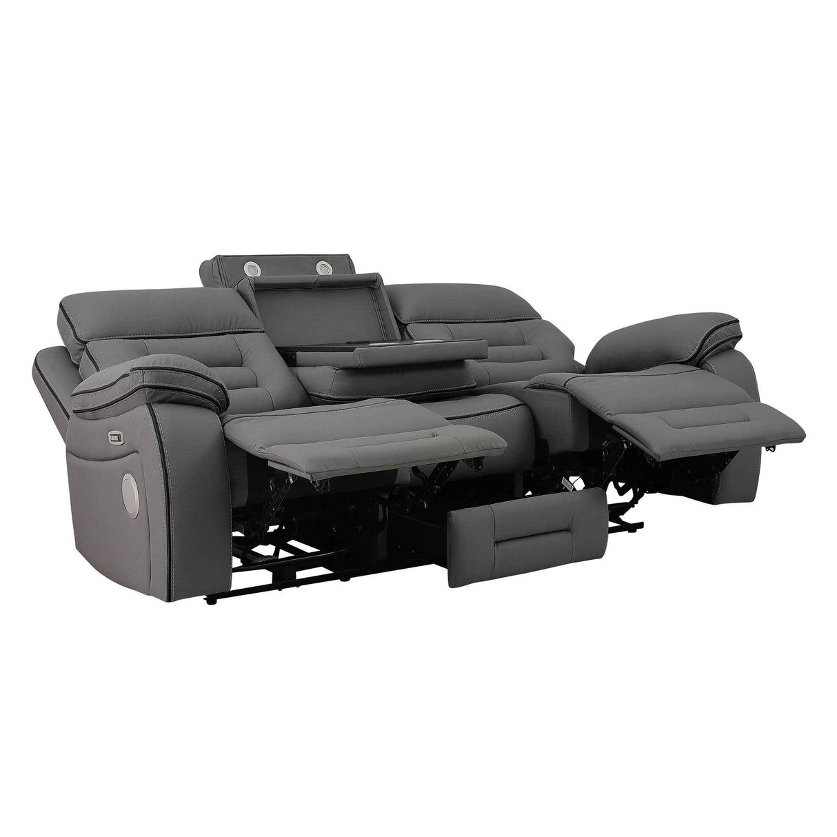 Pelin Gray Power Reclining Sofa