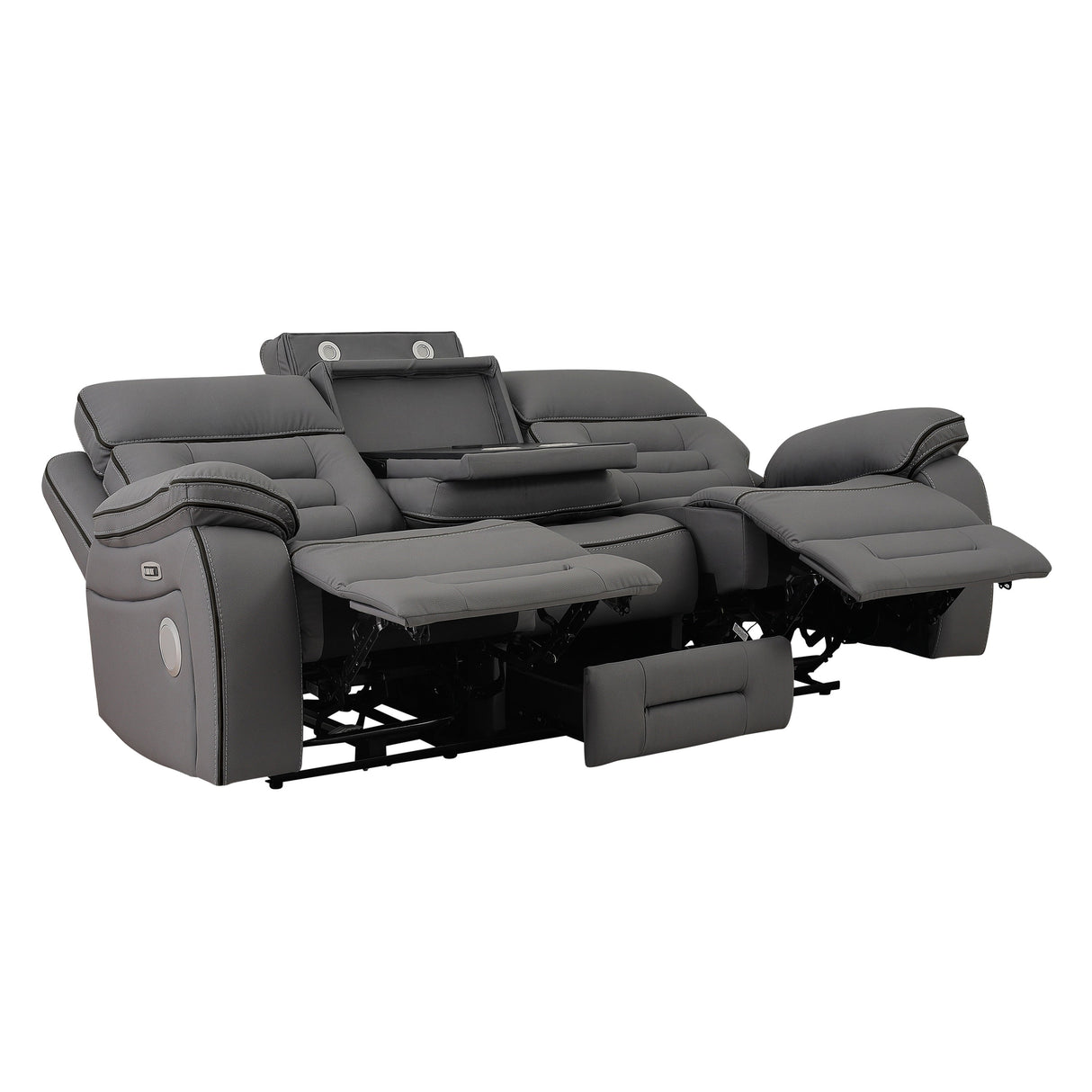 Pelin Gray Power Reclining Sofa & Loveseat