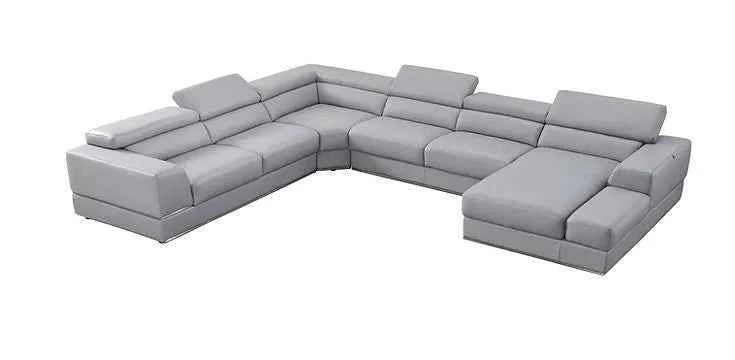 Pella LT. Grey Right Arm Facing (RAF) Power Reclining Sectional by New Era Innovations at Eve Furniture