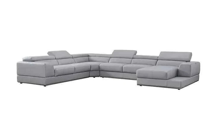 Pella LT. Grey Right Arm Facing (RAF) Power Reclining Sectional by New Era Innovations at Eve Furniture