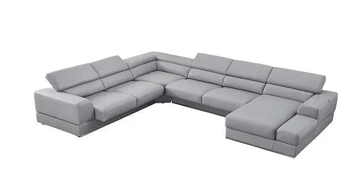 Pella LT. Grey Right Arm Facing (RAF) Power Reclining Sectional by New Era Innovations at Eve Furniture