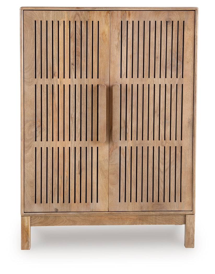 Pellamour Natural Brown Bar Cabinet by Ashley at Eve Furniture