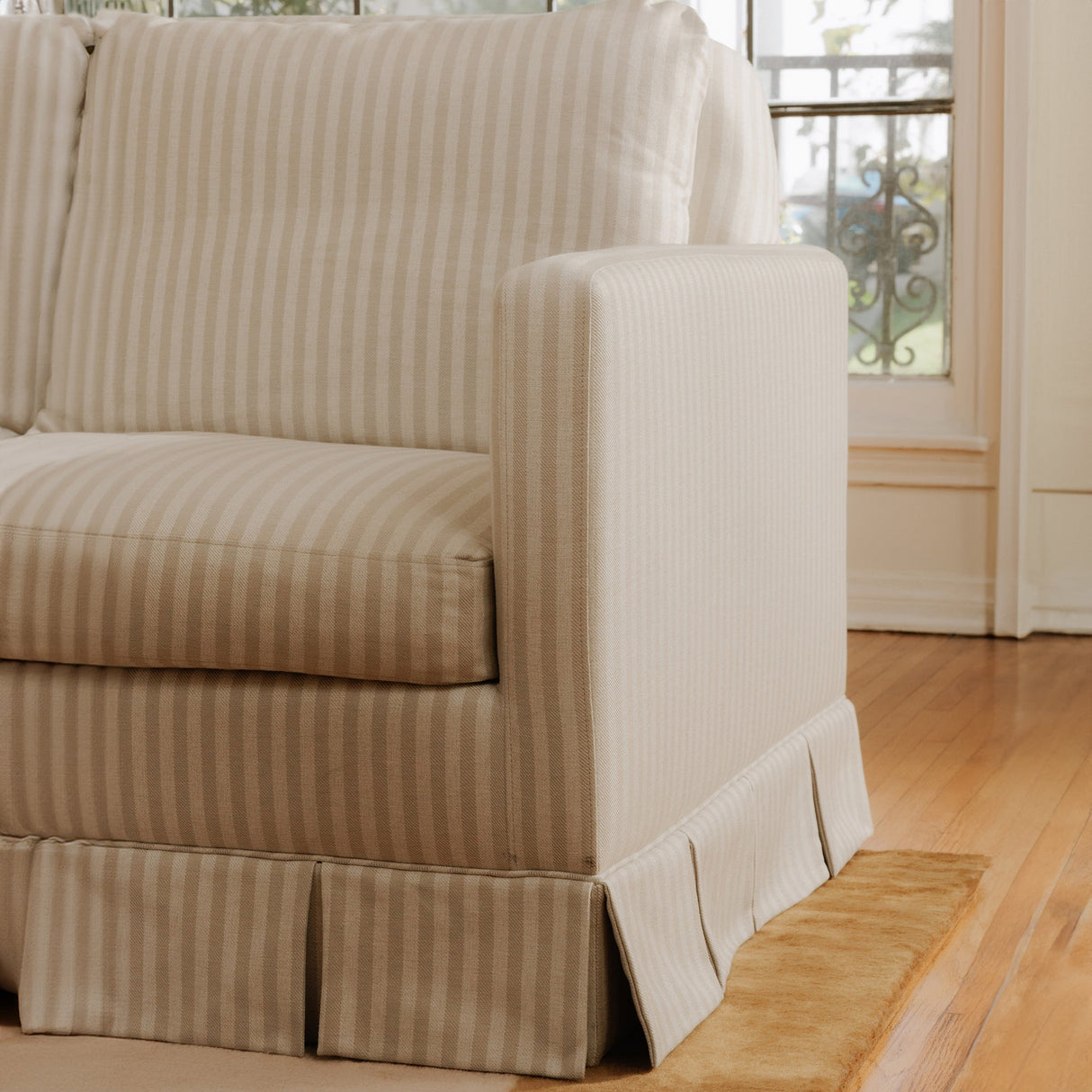 Pellicano Beige Stripe Sofa by Moe's Home at Eve Furniture