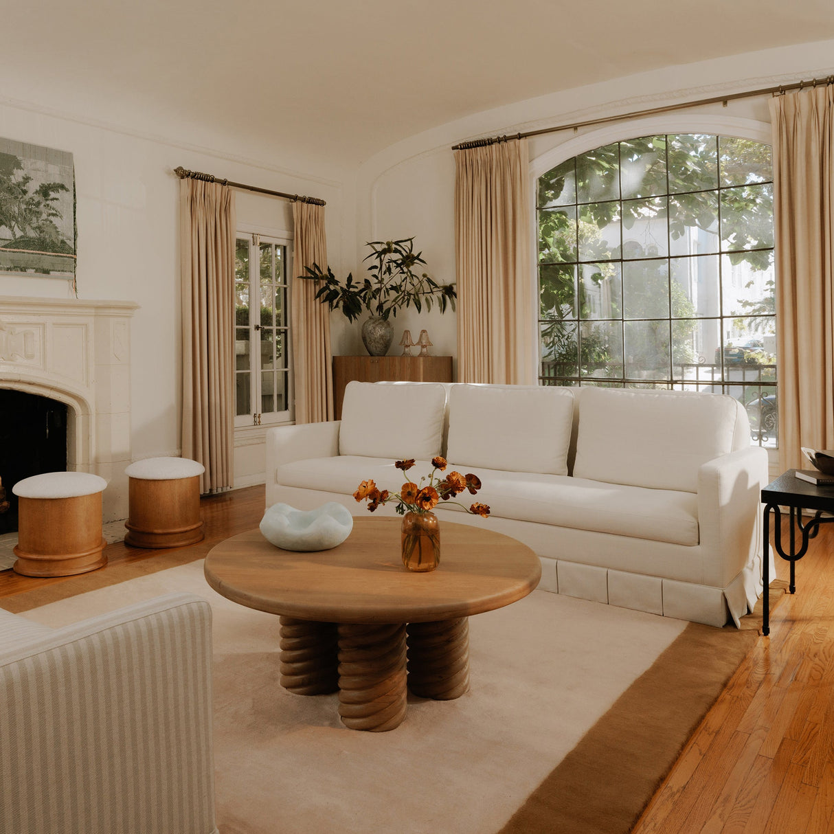 Pellicano Cream Sofa by Moe's Home at Eve Furniture