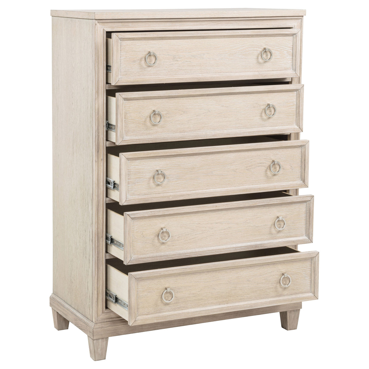 Pembroke Washed Oak 5-drawer Chest of Drawers by Coaster at Eve Furniture