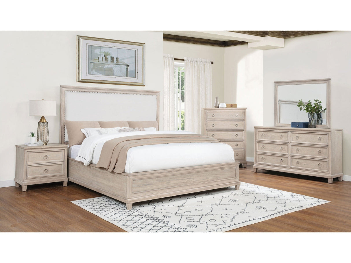 Pembroke Washed Oak 5-piece Eastern King Bedroom Set by Coaster at Eve Furniture