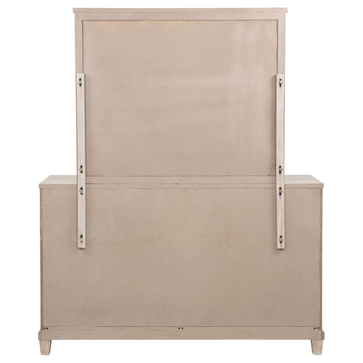 Pembroke Washed Oak 6-drawer Bedroom Dresser with Mirror by Coaster at Eve Furniture