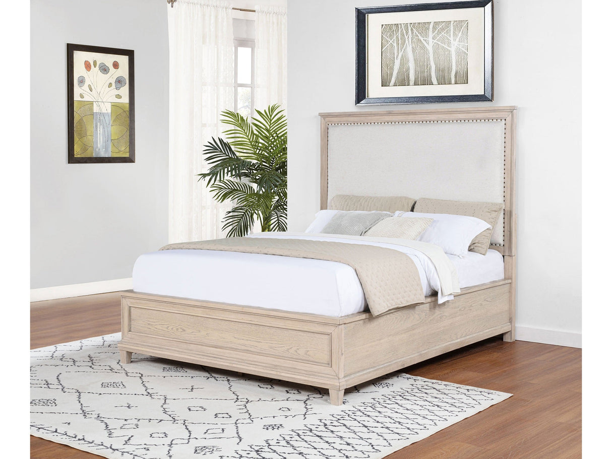 Pembroke Washed Oak 66-inch Queen Panel Bed by Coaster at Eve Furniture