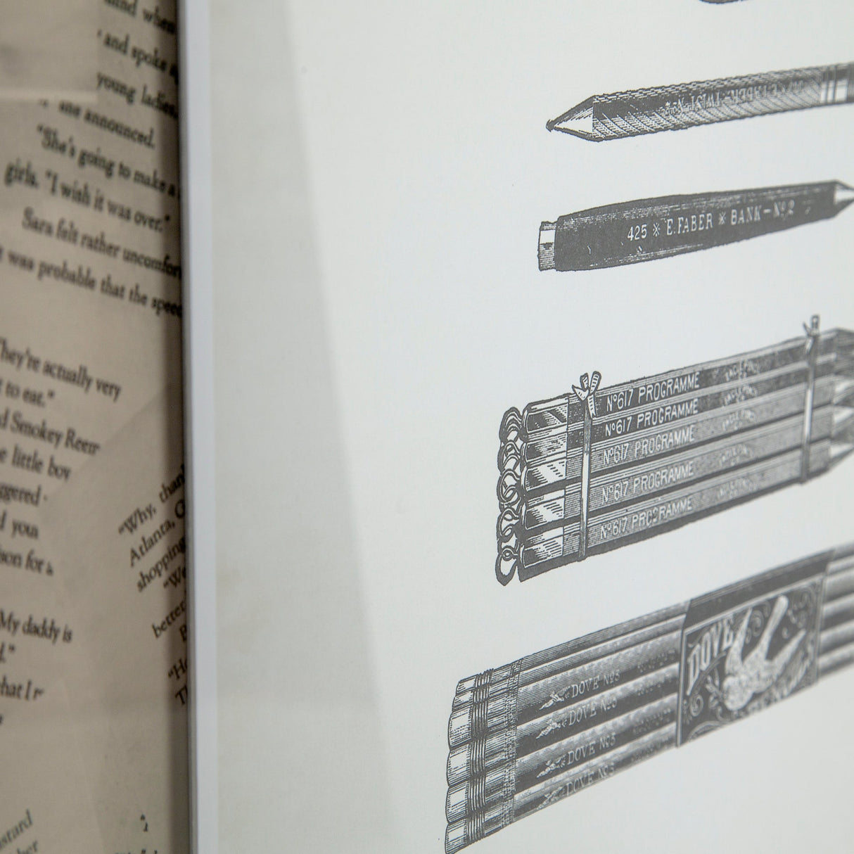 Pencils & Pen by Sam Appleman a Framed Art Print Matted under Glass by Mercana at Eve Furniture