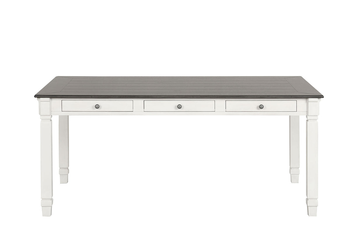 Pendola Rustic White Dining Table by Furniture of America at Eve Furniture