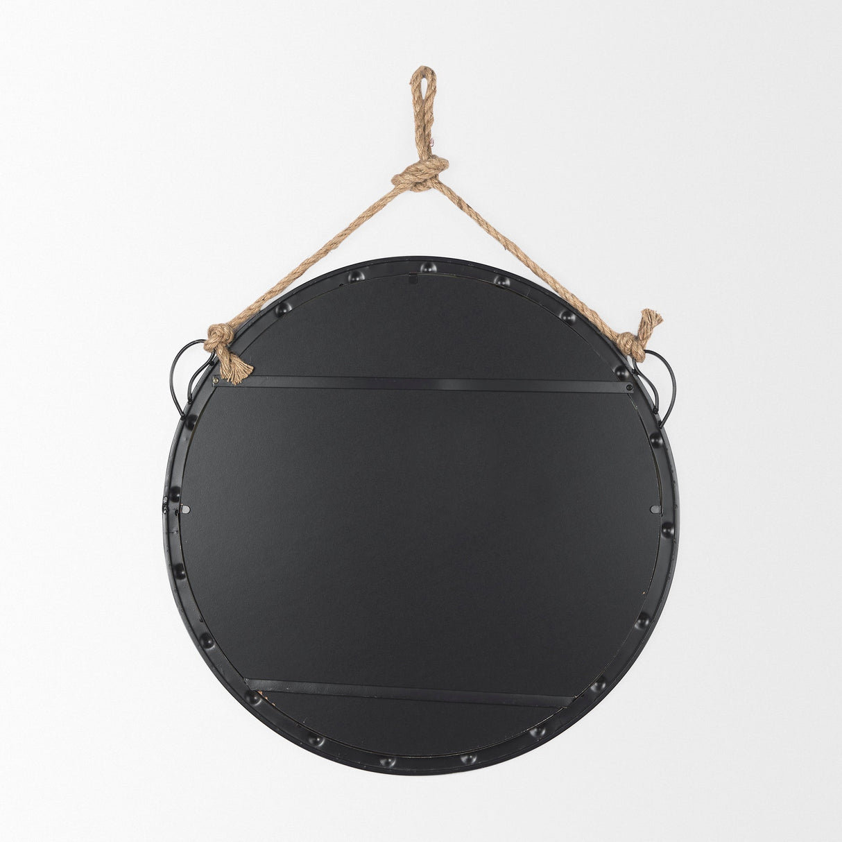 Pendula Round Metal Frame Mirror by Mercana at Eve Furniture