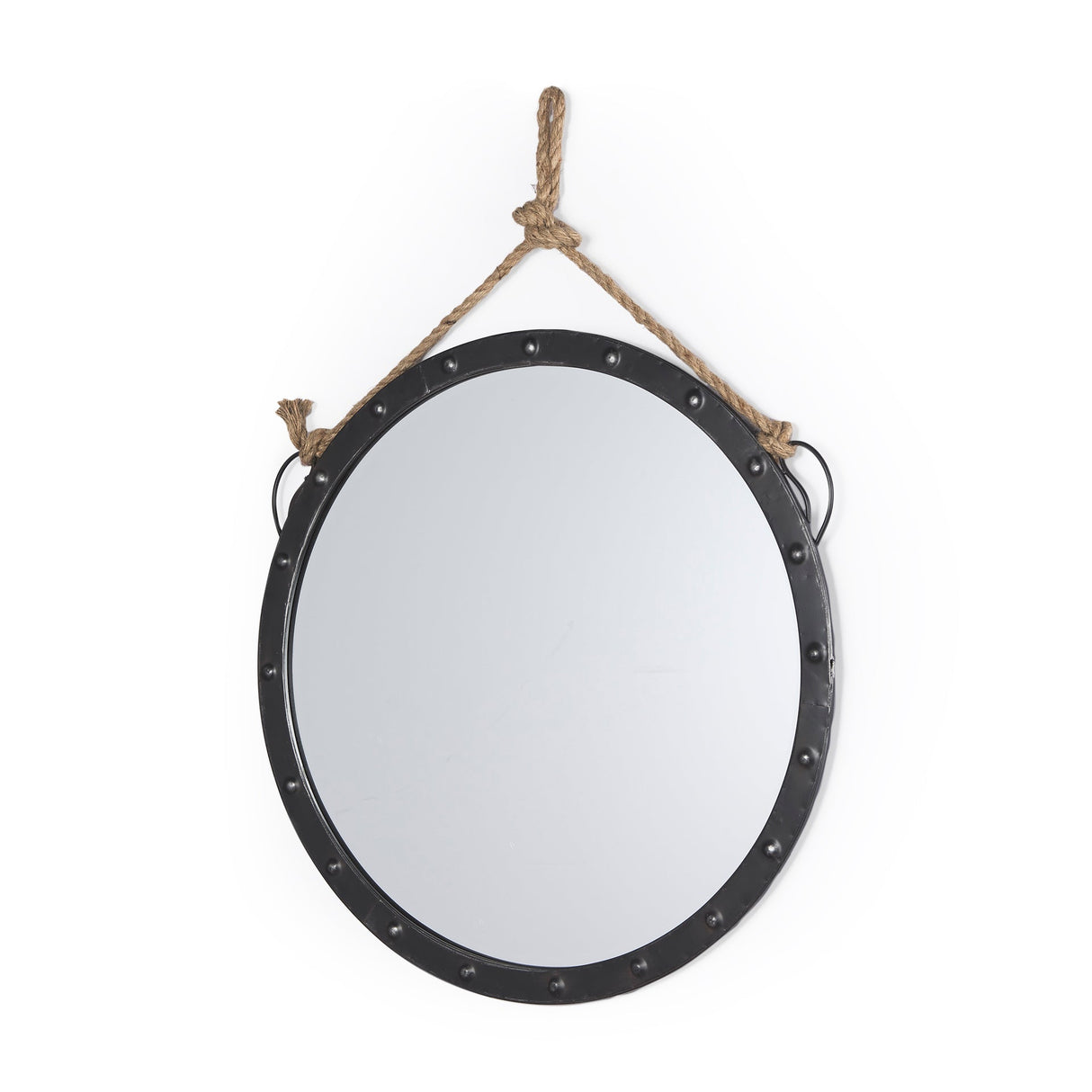 Pendula Round Metal Frame Mirror by Mercana at Eve Furniture