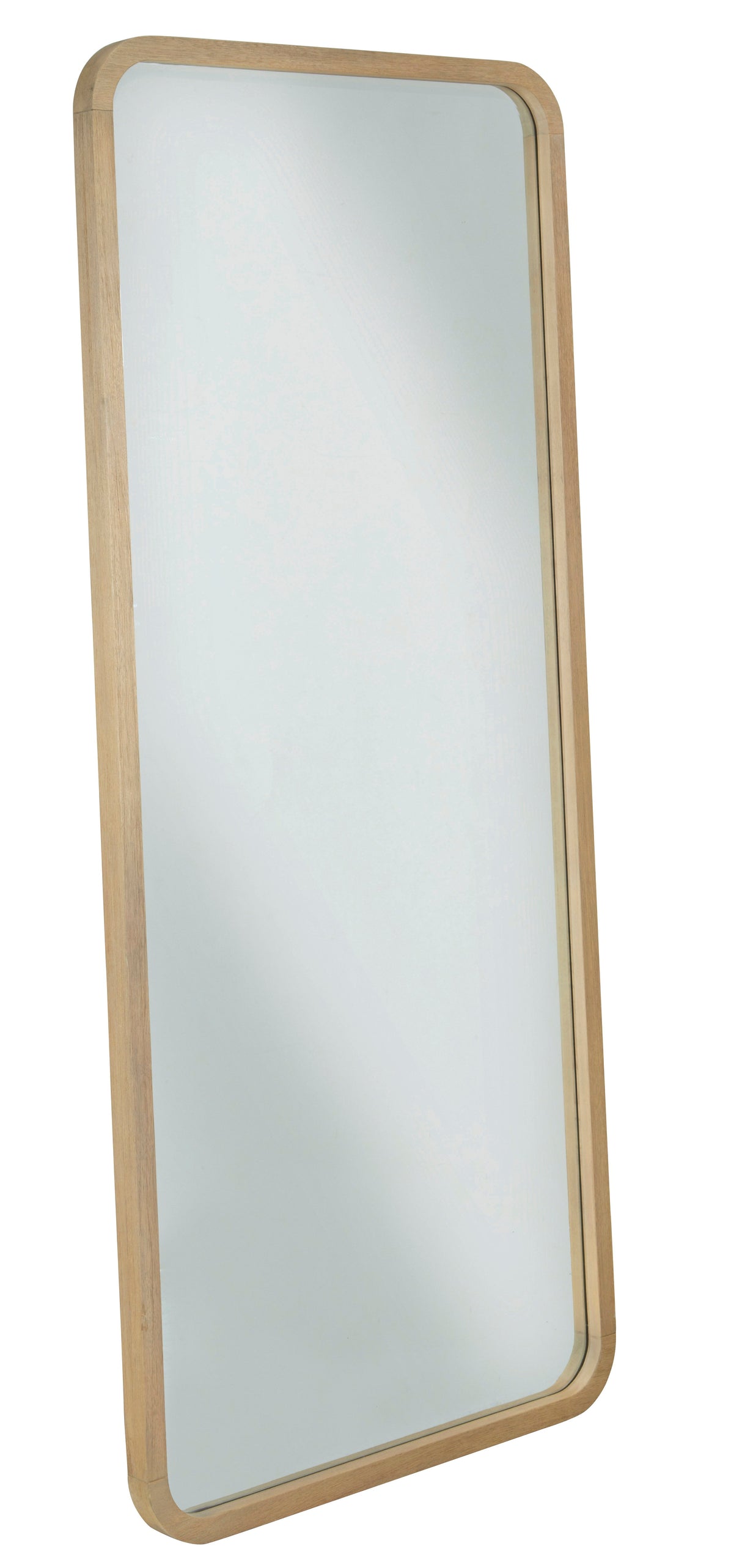 Penny Beveled Glass Floor Mirror in Buff Cream by Modus Furniture at Eve Furniture