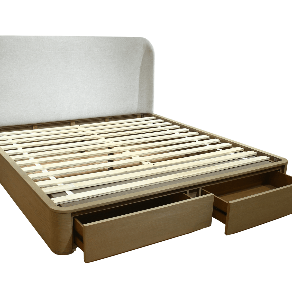 Penny Buff Cream Full Storage Bed - Eve Furniture