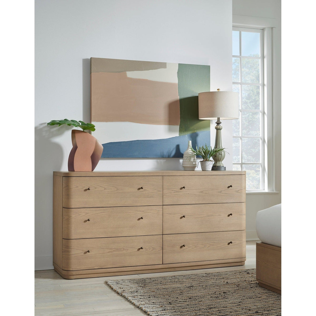 cream wood dresser Penny Buff Six Drawer pm_promgirl Color:Gray blue with their subtle grooves Navy Blue & Purple