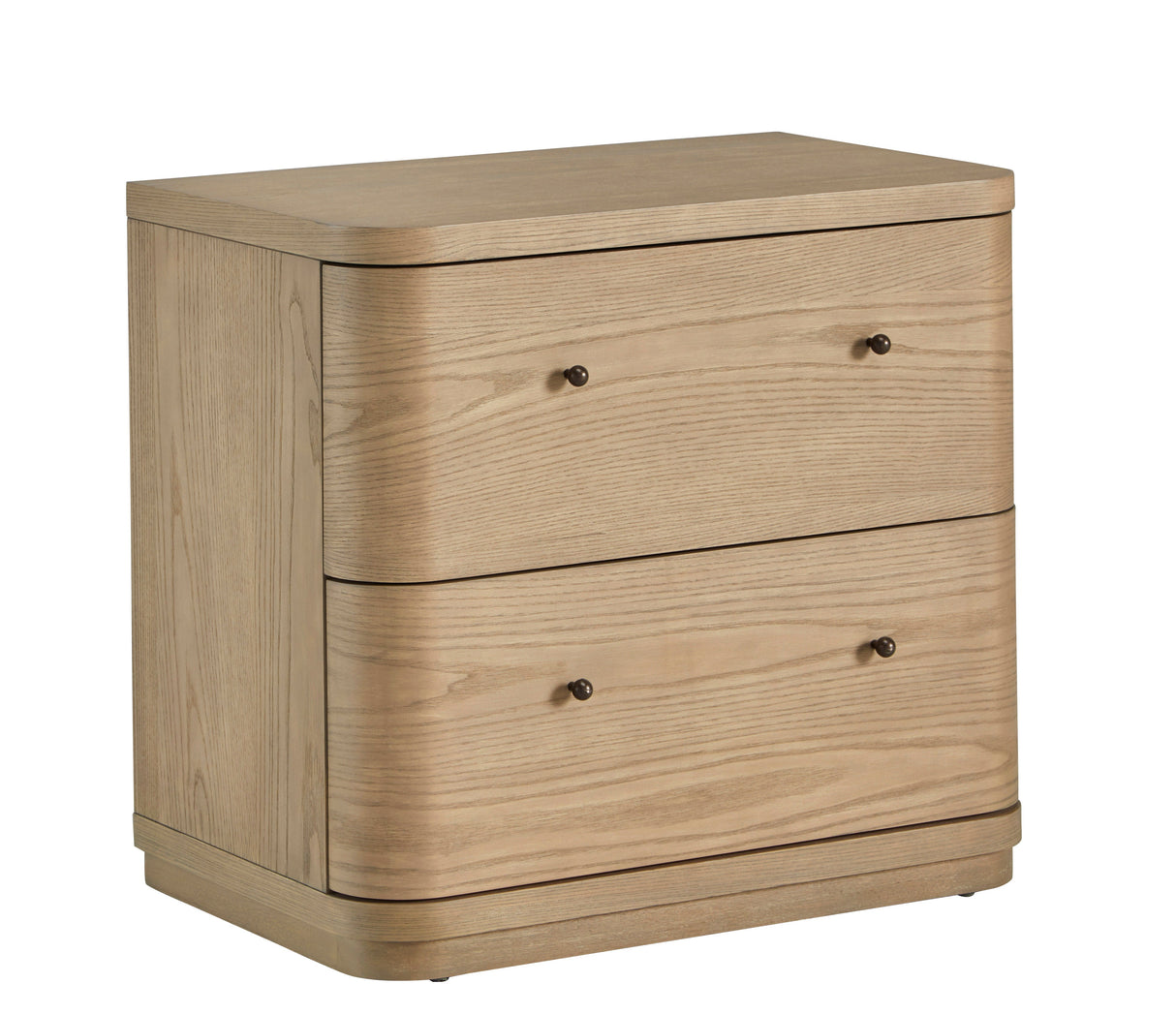 Penny Buff Cream Two Drawer White Ash Nightstand by Modus Furniture at Eve Furniture