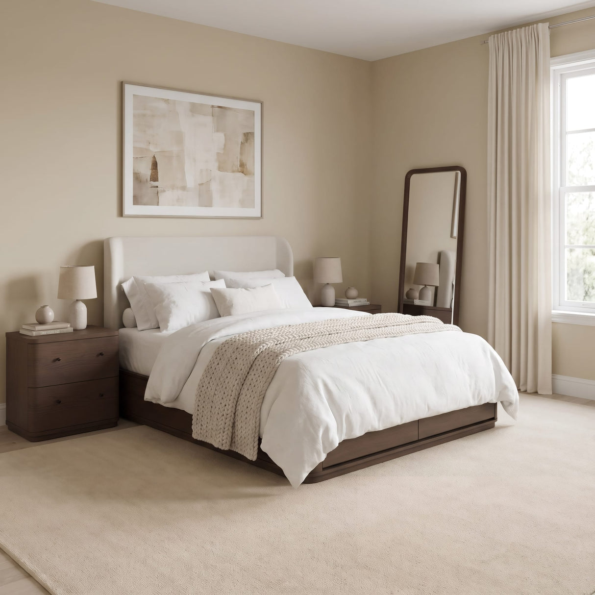 Penny Chocolate Mousse Full Storage Bed