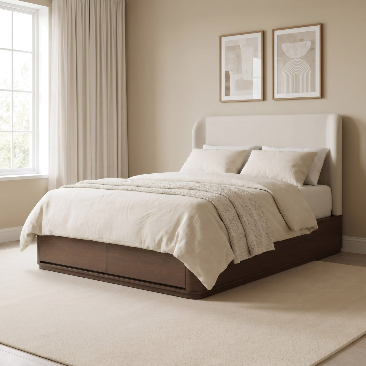 Penny Chocolate Mousse Queen Storage Bed