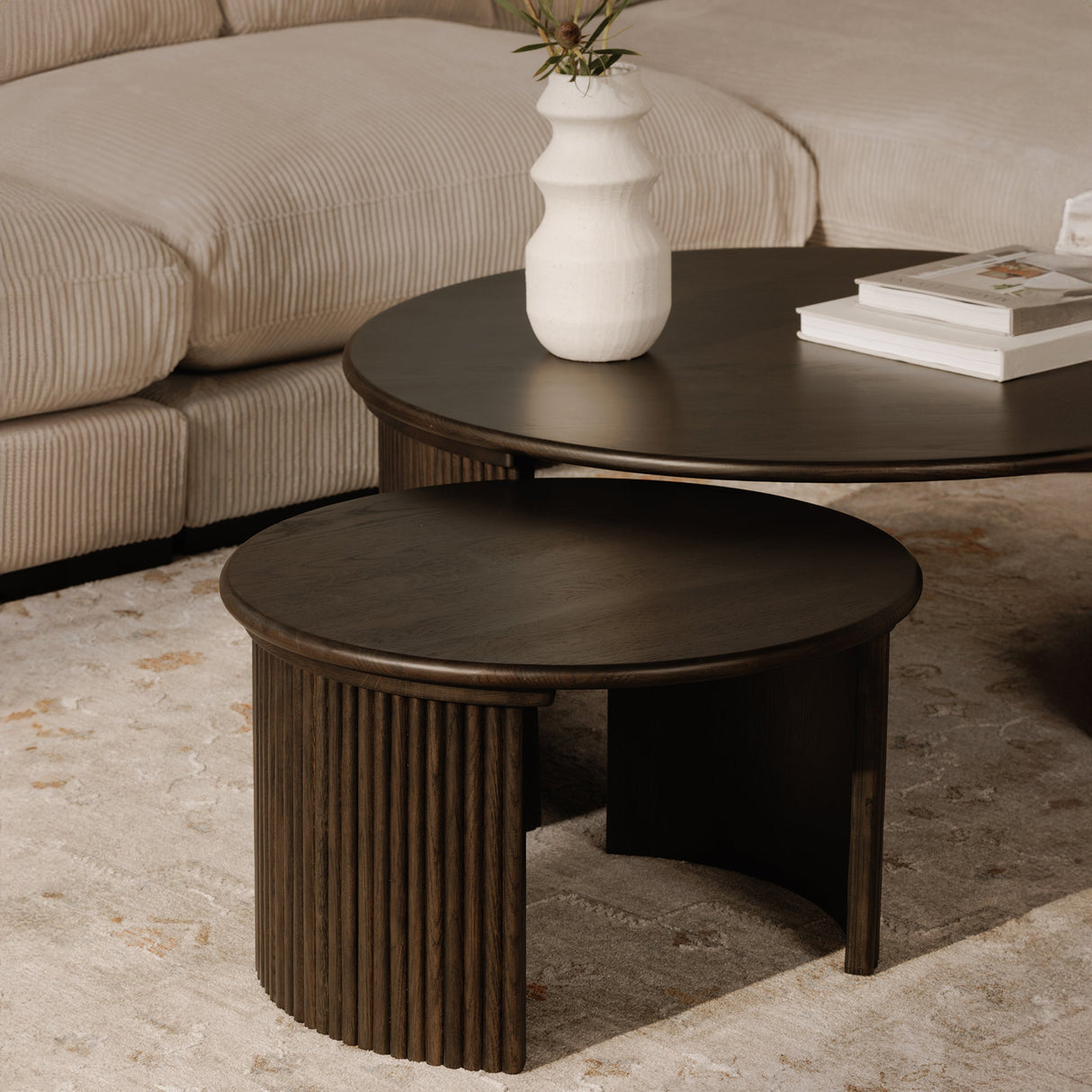 Penny Dark Brown Small Coffee Table by MOES at Eve Furniture