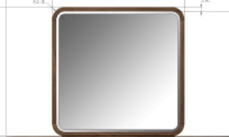 Penny Fluted Chocolate Mousse Dresser Mirror by Modus Furniture at Eve Furniture