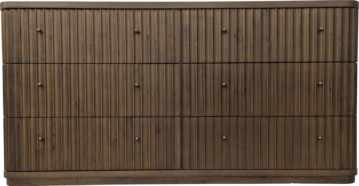 Penny Fluted Chocolate Mousse Dresser by Modus Furniture at Eve Furniture
