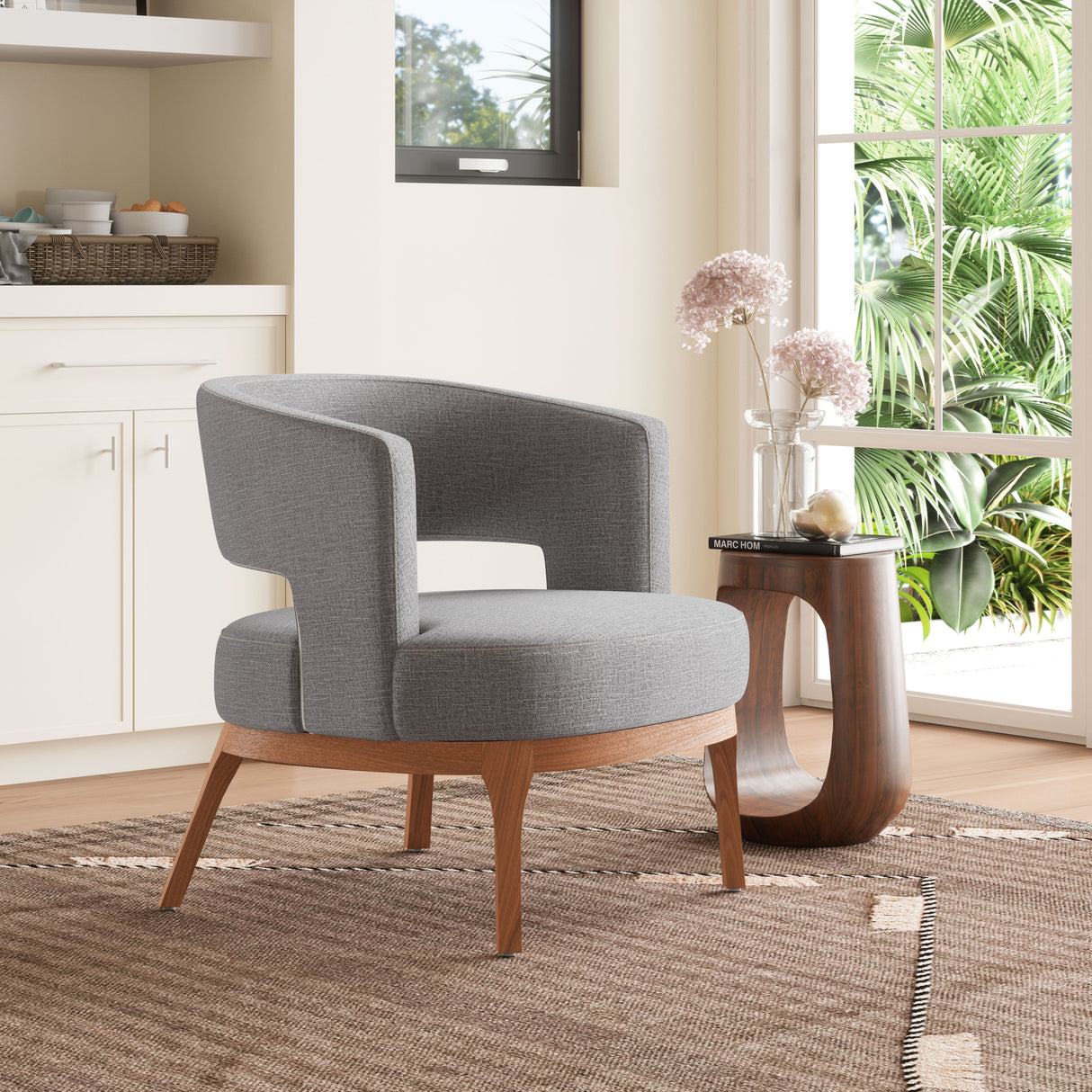 Penryn Slate Gray Accent Chair by Zuomod at Eve Furniture