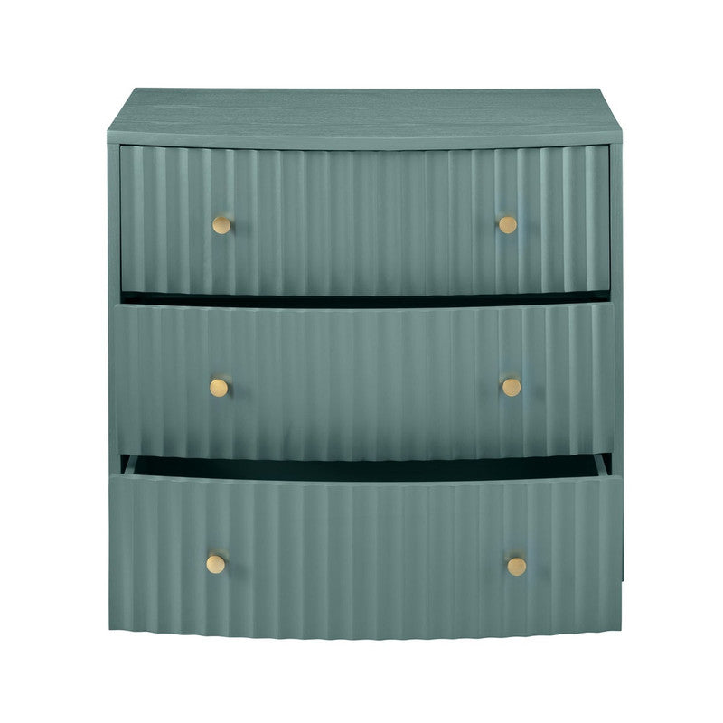 Percy Teal Three-Drawer Chest by Crestview at Eve Furniture