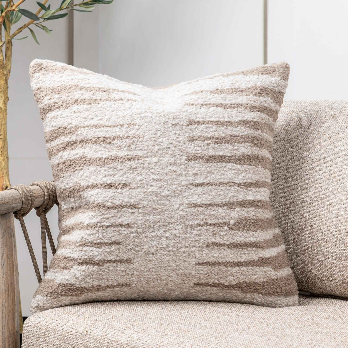 Performance Kiran Natural 22x22 Throw Pillow (Set of 2) by Classic Home at Eve Furniture