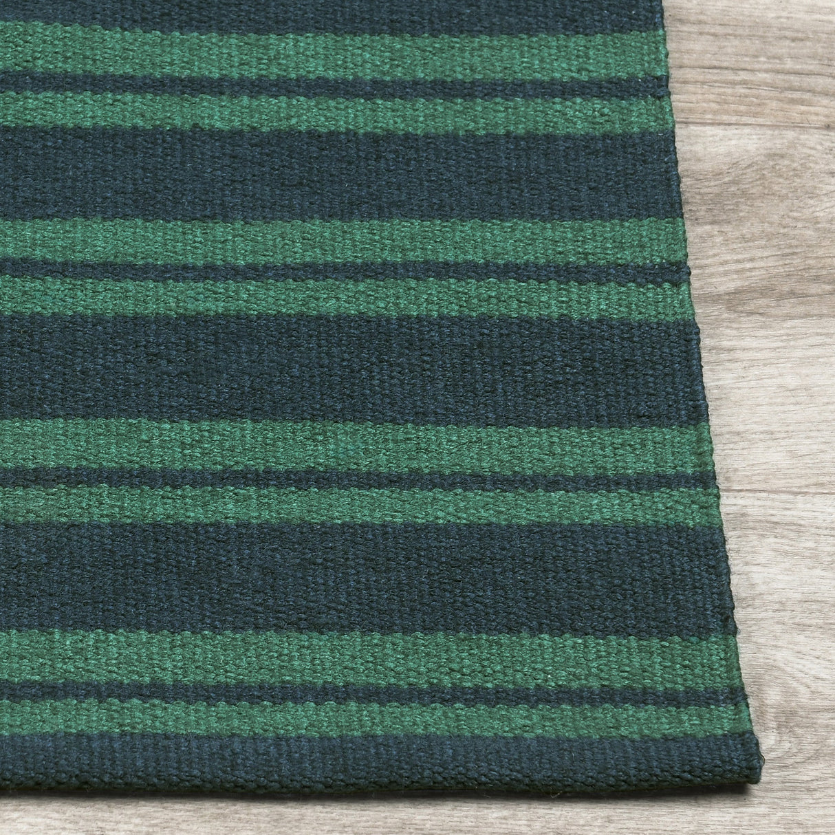 Performance Palma Deep Blue/Green Stripe Rug by Classic Home at Eve Furniture