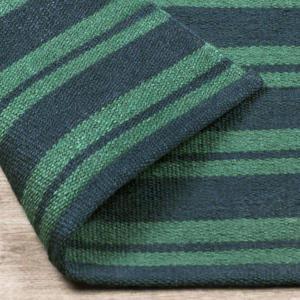 Performance Palma Deep Blue/Green Stripe Rug by Classic Home at Eve Furniture