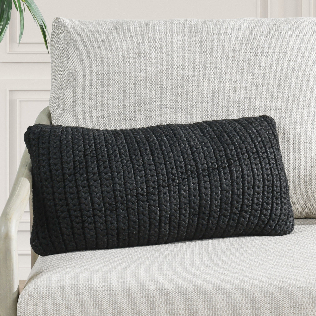 Performance Prism Black Multiple Sizes Throw Pillow (Set of 2) by Classic Home at Eve Furniture