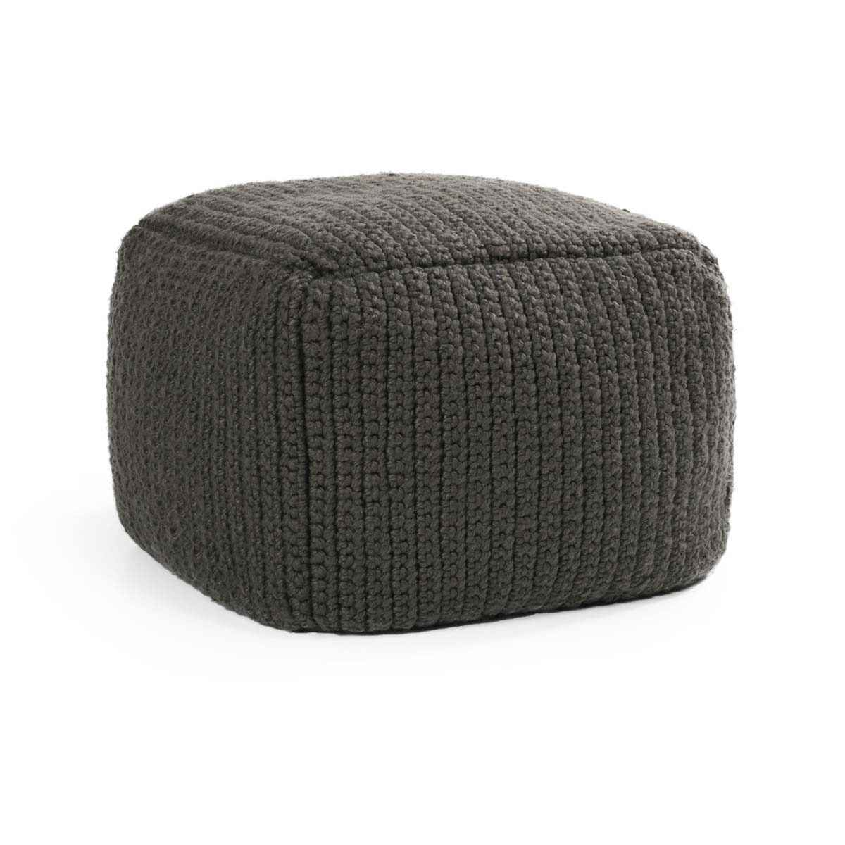 Performance Prism Dark Gray Pouf by Classic Home at Eve Furniture