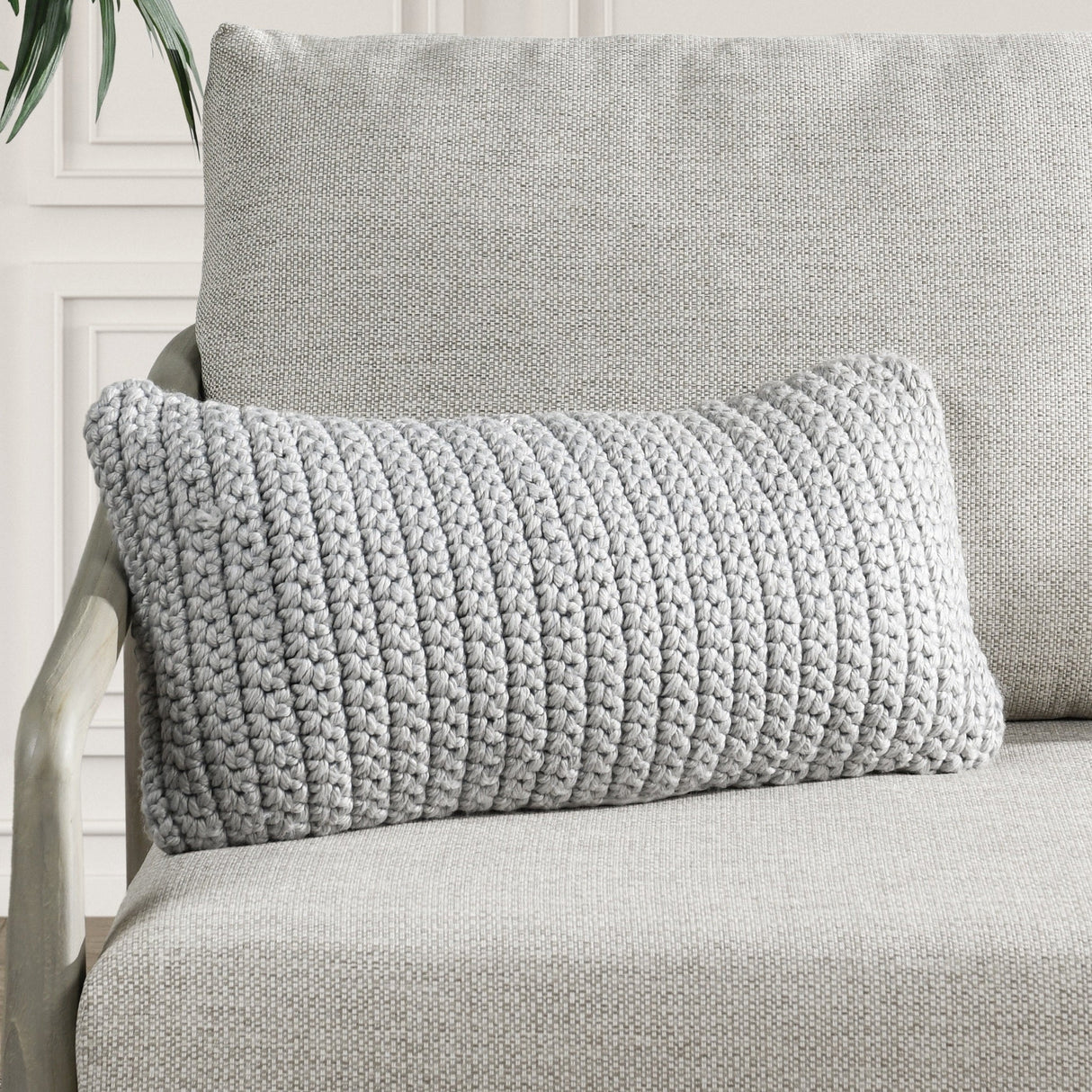 Performance Prism Light Gray Multiple Sizes Throw Pillow (Set of 2) by Classic Home at Eve Furniture