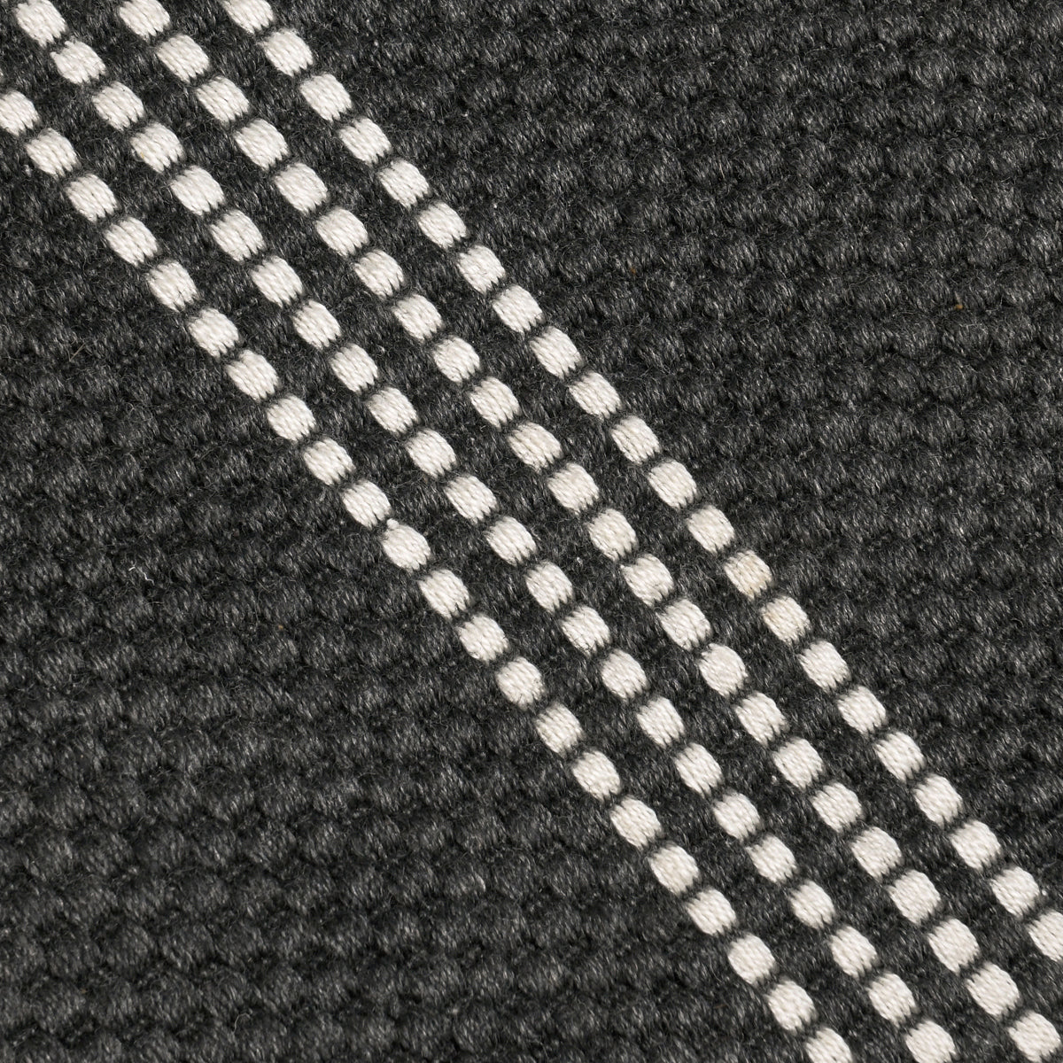 Performance Sorrento Charcoal/Ivory Stripe Rug by Classic Home at Eve Furniture