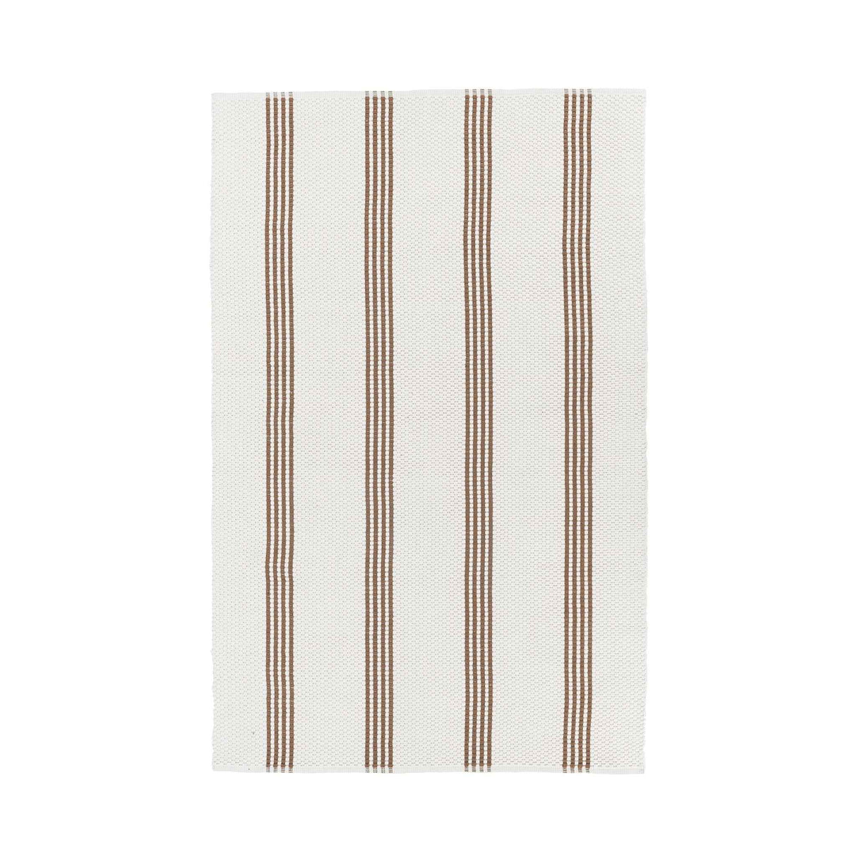 Performance Sorrento Ivory/Coconut Brown Stripe Rug by Classic Home at Eve Furniture