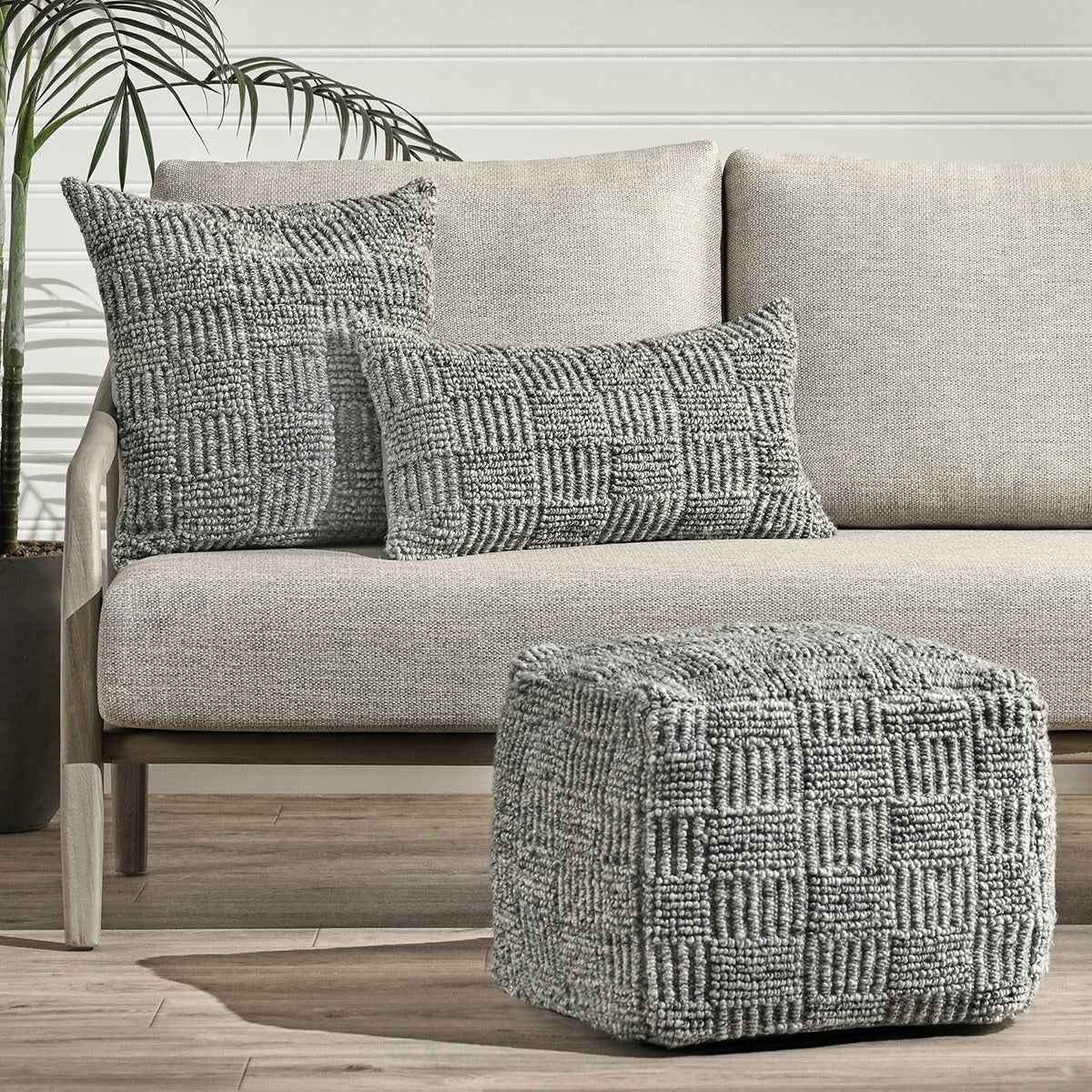 Performance Vico Gray Multi Size Throw Pillow (Set of 2) by Classic Home at Eve Furniture