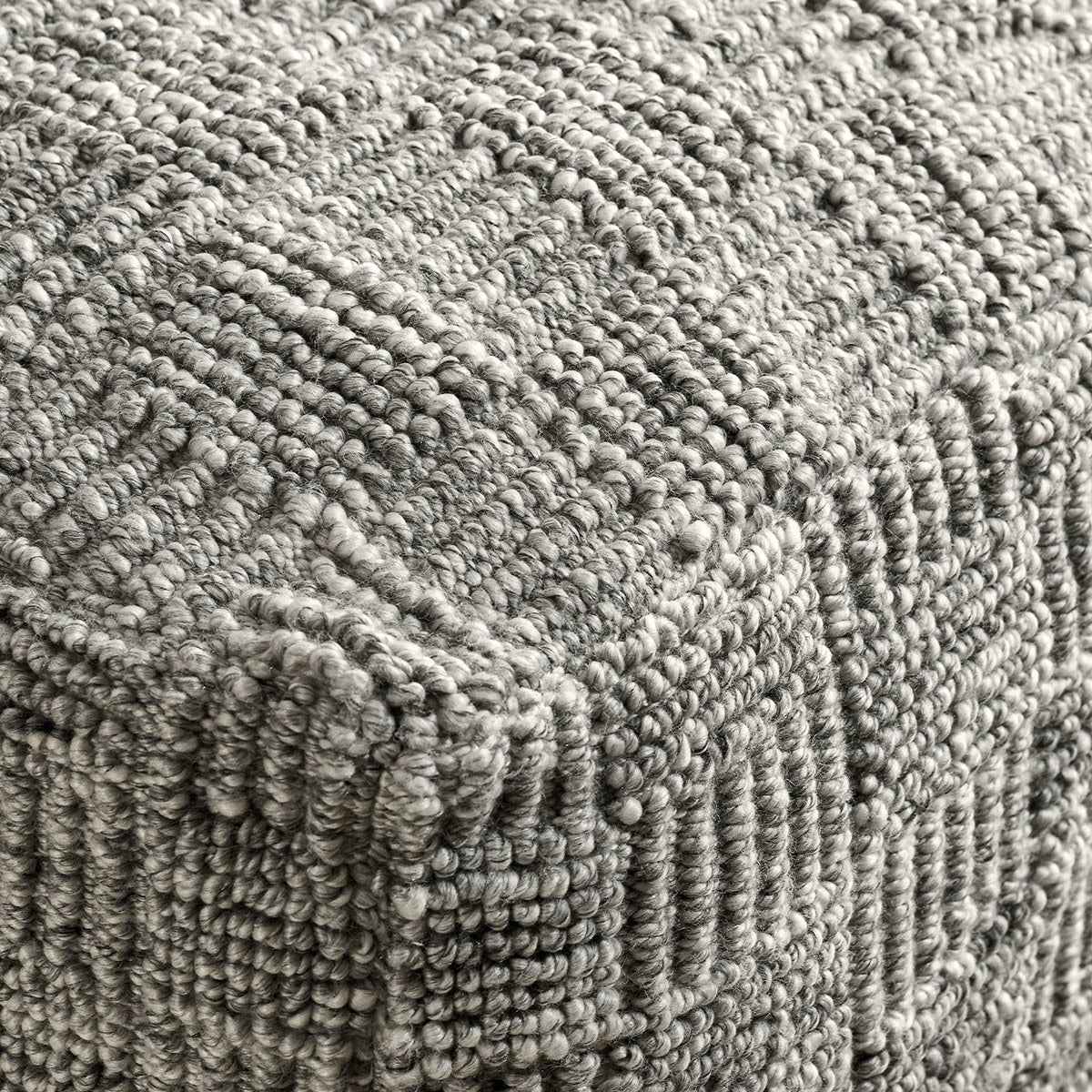 Performance Vico Gray Pouf 18"x18"x14" by Classic Home at Eve Furniture