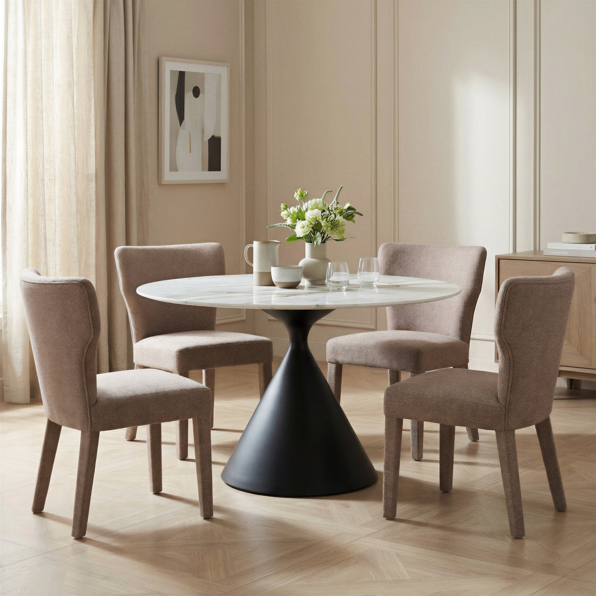 Peridot Taupe Dining Chair by Zuomod at Eve Furniture