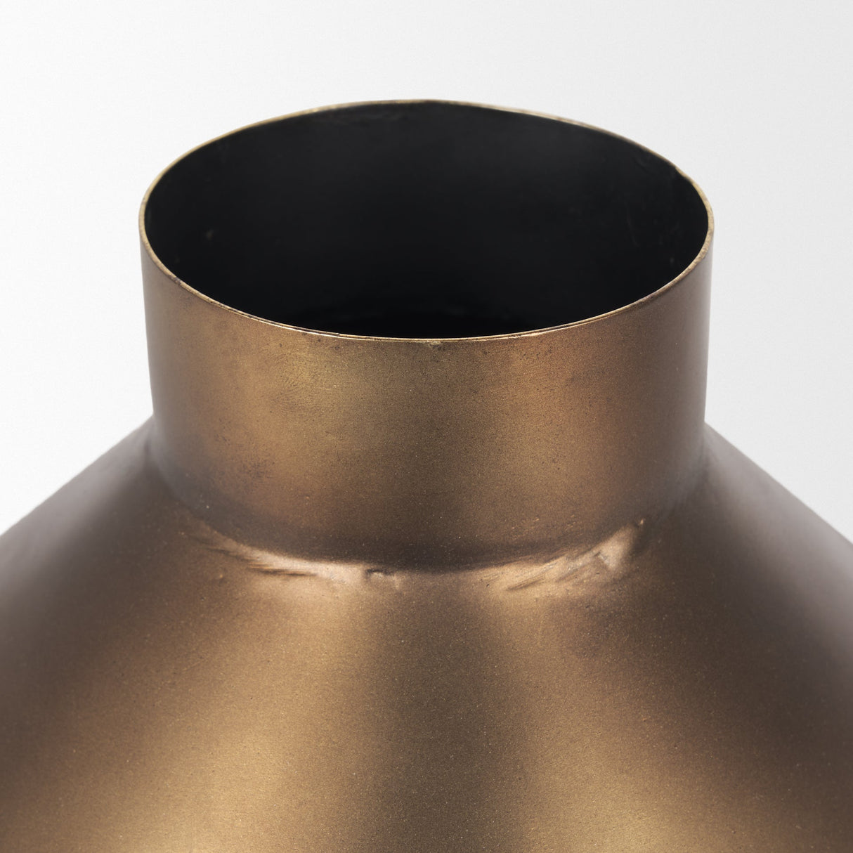 Perrin Small Brushed Gold Metal Decorative Vase by Mercana at Eve Furniture
