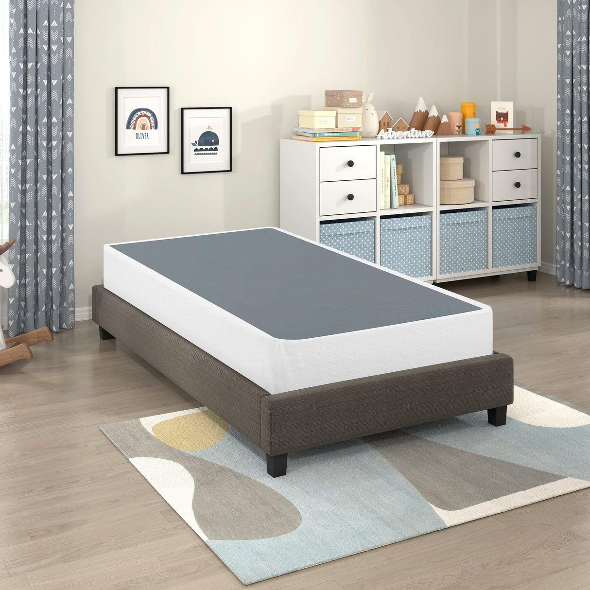 Perrin White Twin Mattress Foundation by Homelegance at Eve Furniture