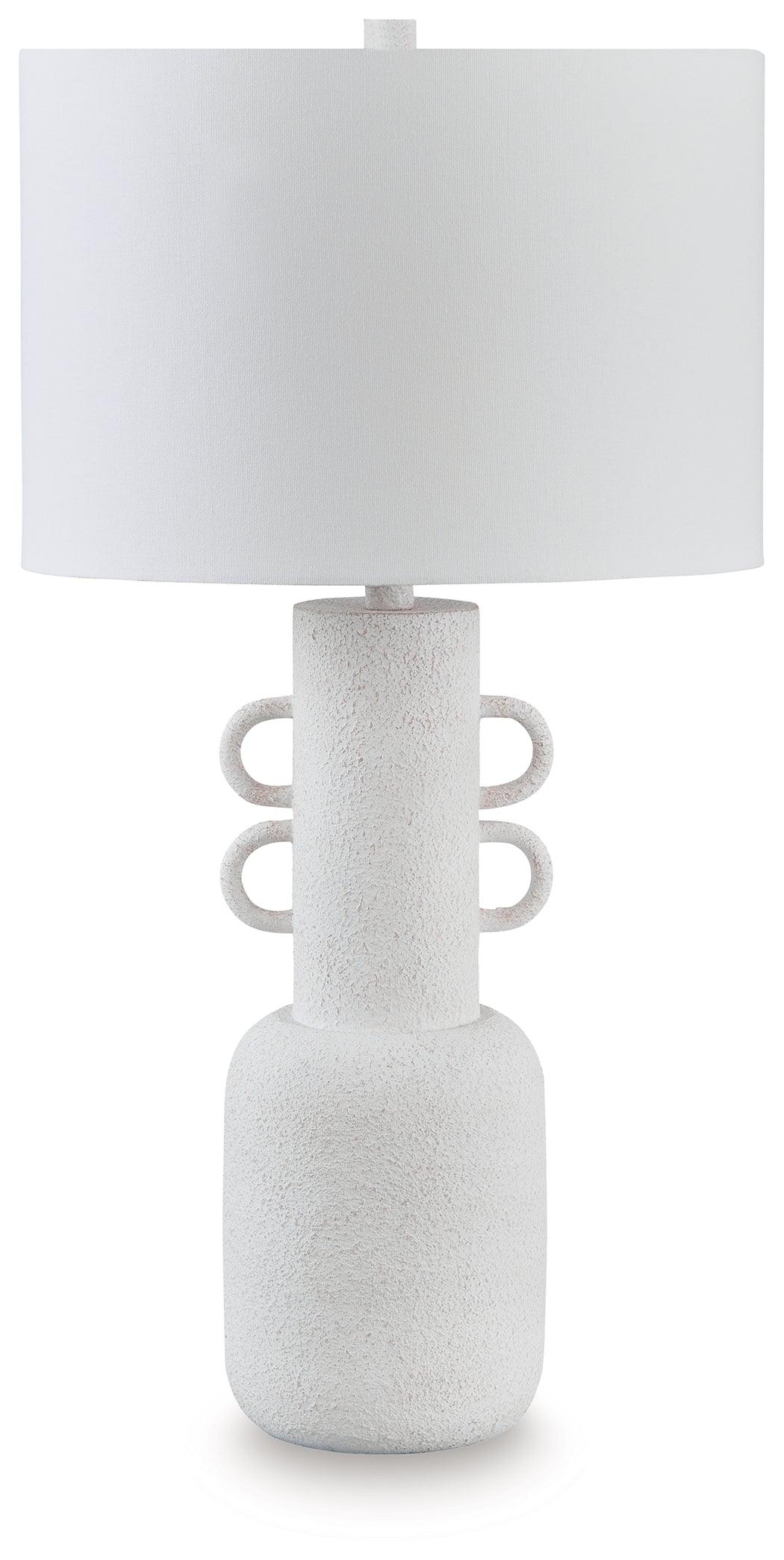 Perringhill Distressed White Table Lamp by Ashley at Eve Furniture