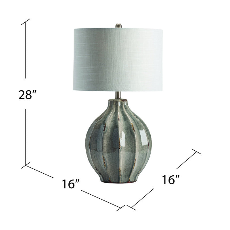 Perry Grey Table Lamp by Crestview at Eve Furniture