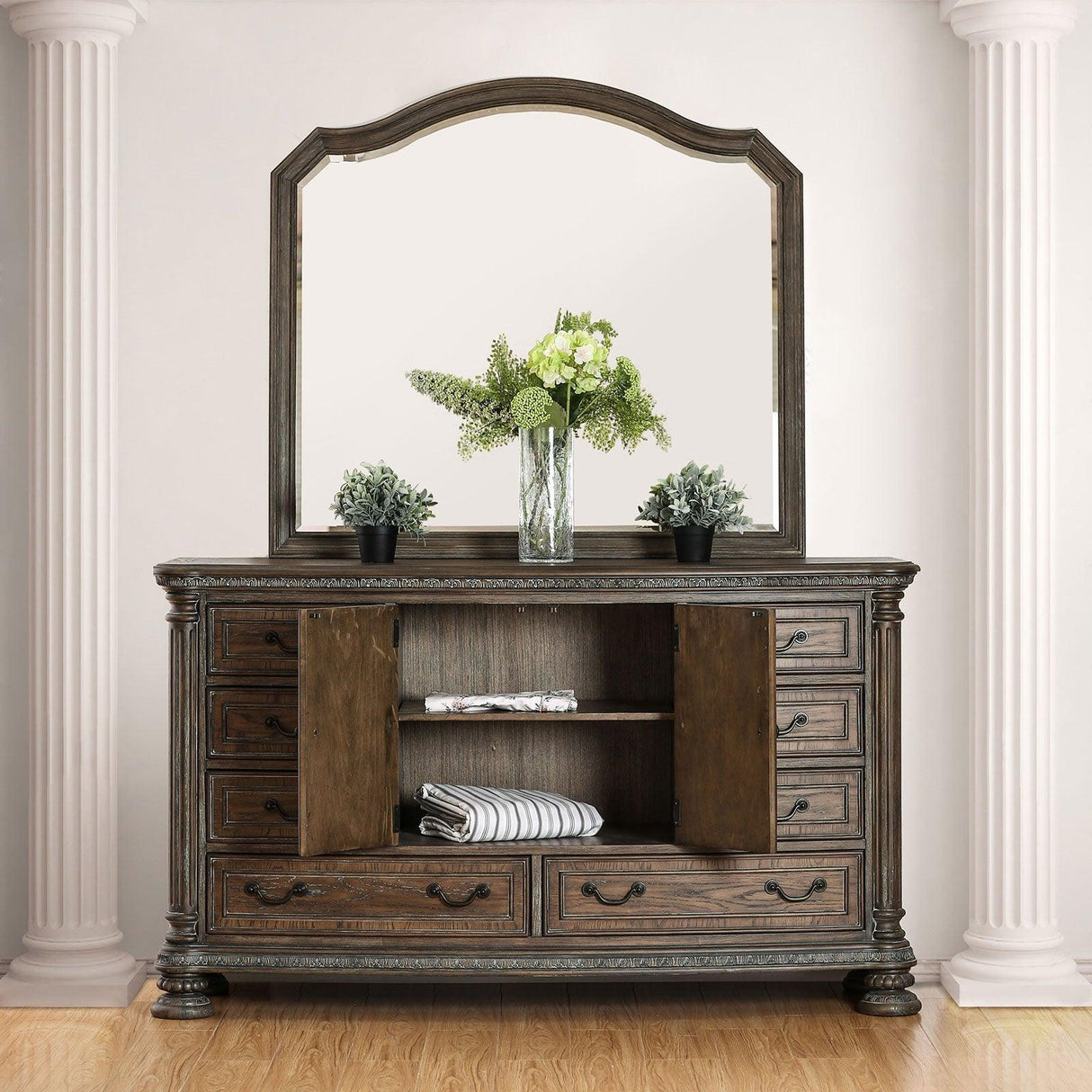 Persephone Rustic Natural Dresser by Furniture of America at Eve Furniture