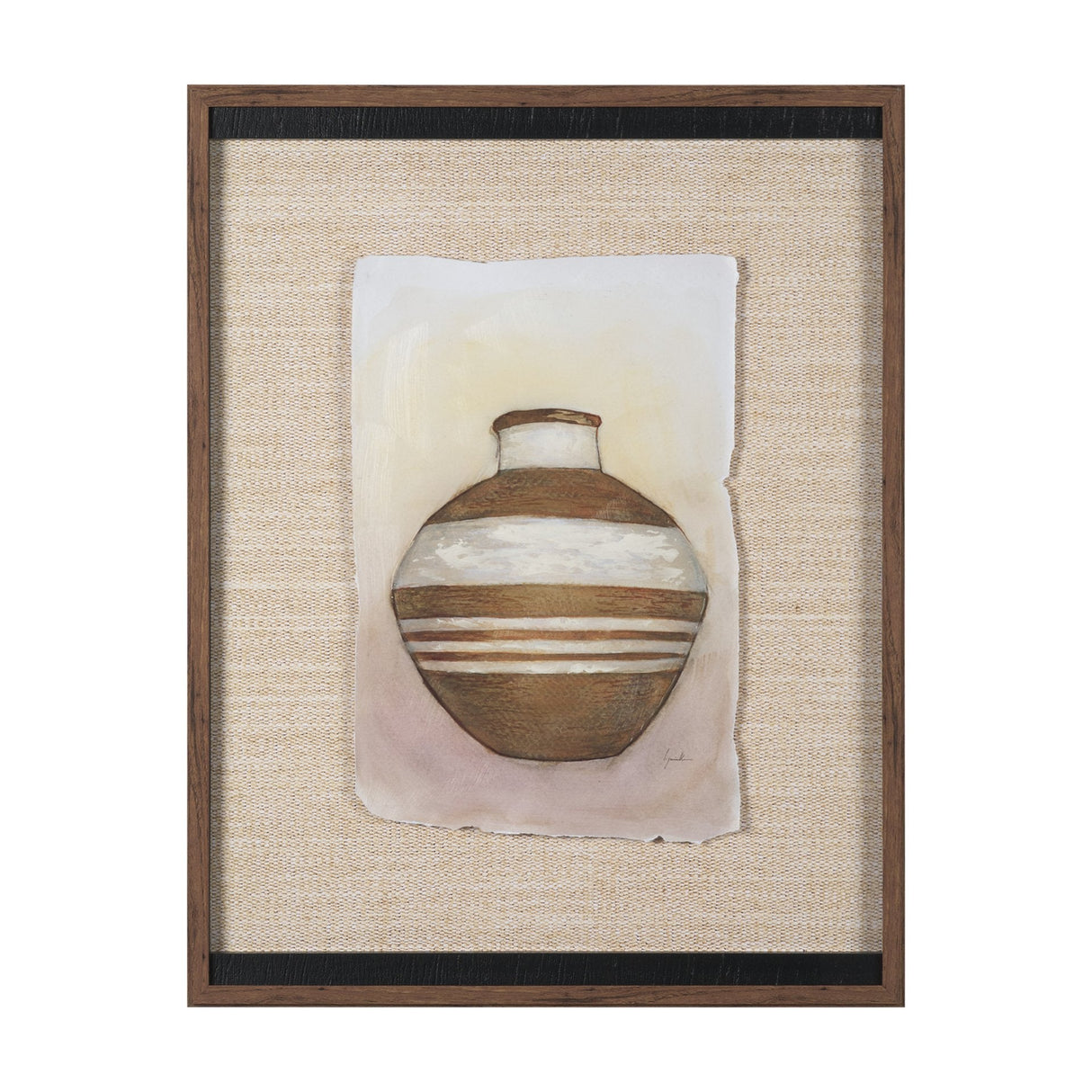 Peruvian Beginnings II by Mercana Studio Hand Embelished Textured Framed Artwork Matted under Glass by Mercana at Eve Furniture
