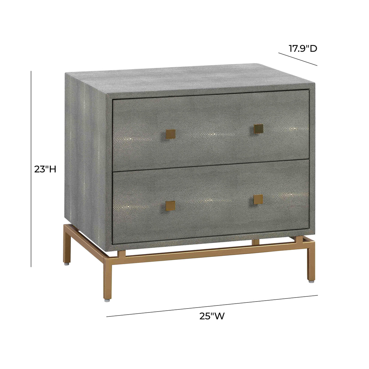 Pesce Shagreen Nightstand by TOV Furniture at Eve Furniture