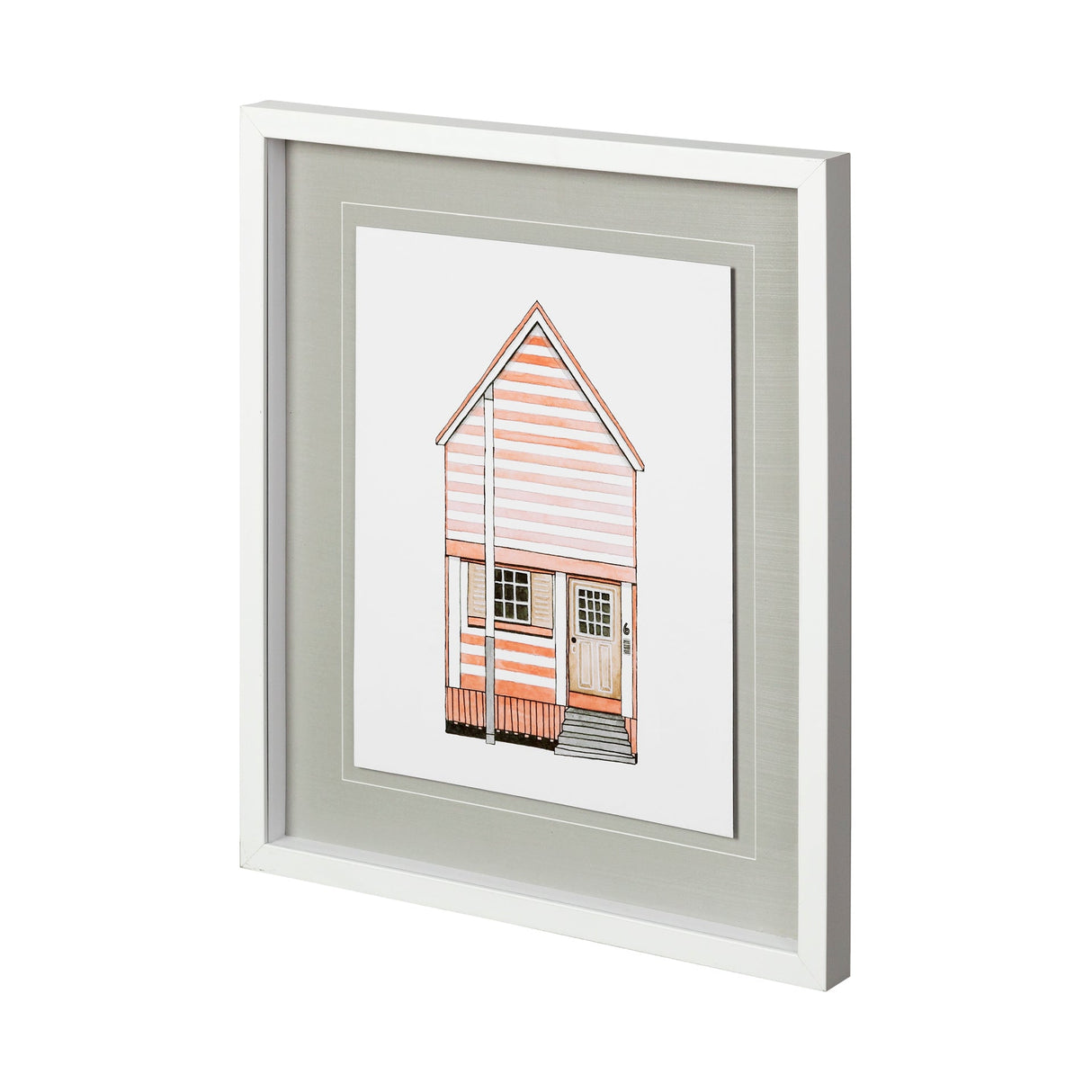 Petit Mansion I by Jones a Hand Embellished Textured Framed Art Print Matted under Glass by Mercana at Eve Furniture