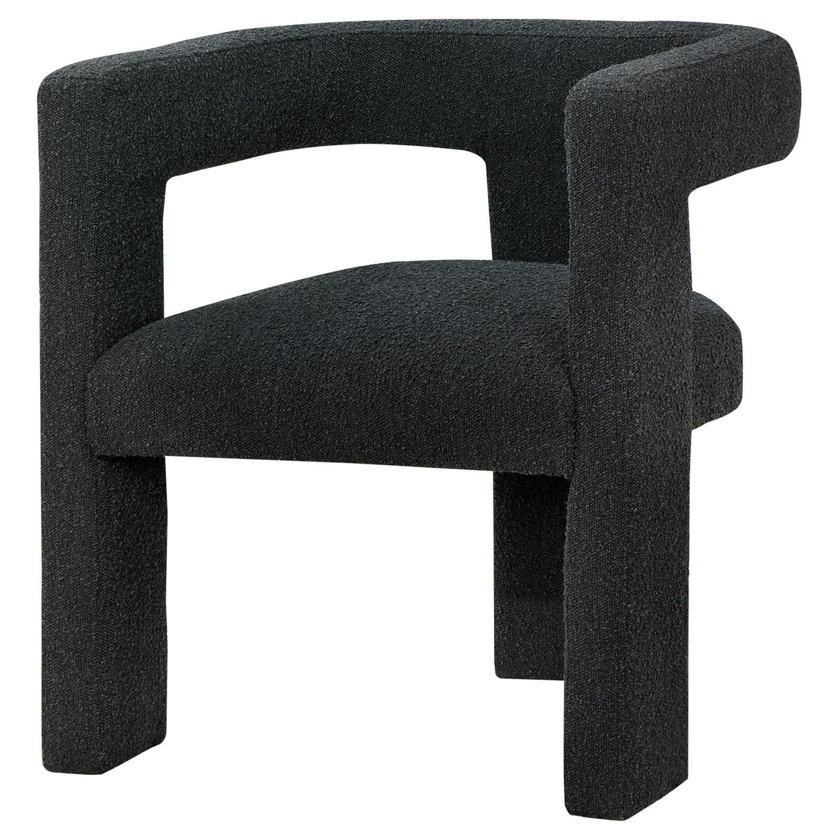 Petra Black Boucle Upholstered Accent Side Chair by Coaster at Eve Furniture