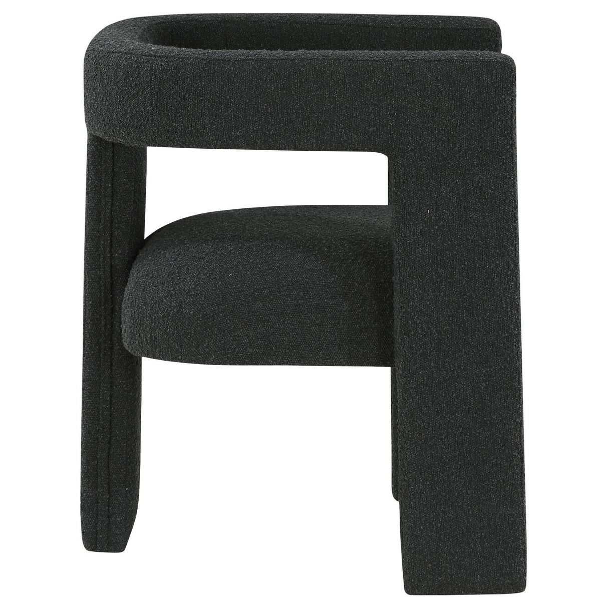 Petra Black Boucle Upholstered Accent Side Chair by Coaster at Eve Furniture